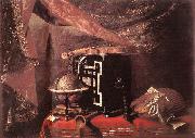BASCHENIS, Evaristo Still-life with Instruments ll oil painting on canvas